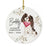 Custom Round Ceramic Christmas Dog Memorial Ornament, Faithful Companion, Design 1-Set of 1-Andaz Press-American Staffordshire Terrier-