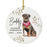 Custom Round Ceramic Christmas Dog Memorial Ornament, Faithful Companion, Pet Memorial Ideas, Design 2-Set of 1-Andaz Press-Newfoundland-