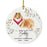 Custom Round Ceramic Christmas Dog Memorial Ornament, Faithful Companion, Pet Memorial Ideas, Design 2-Set of 1-Andaz Press-Newfoundland-
