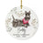 Custom Round Ceramic Christmas Dog Memorial Ornament, Faithful Companion, Pet Memorial Ideas, Design 2-Set of 1-Andaz Press-Newfoundland-