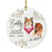 Custom Round Ceramic Christmas Dog Memorial Ornament, Faithful Companion, Pet Memorial Ideas, Design 2-Set of 1-Andaz Press-Newfoundland-