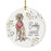 Custom Round Ceramic Christmas Dog Memorial Ornament, Faithful Companion, Pet Memorial Ideas, Design 2-Set of 1-Andaz Press-Newfoundland-