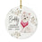 Custom Round Ceramic Christmas Dog Memorial Ornament, Faithful Companion, Pet Memorial Ideas, Design 2-Set of 1-Andaz Press-Newfoundland-