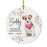 Custom Round Ceramic Christmas Dog Memorial Ornament, Faithful Companion, Pet Memorial Ideas, Design 2-Set of 1-Andaz Press-Newfoundland-