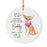 Custom Round Ceramic Christmas Dog Memorial Ornament, You Left A Paw Print On Our Hearts, Design 1-Set of 1-Andaz Press-American Staffordshire Terrier-