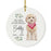 Custom Round Ceramic Christmas Dog Memorial Ornament, You Left A Paw Print On Our Hearts, Design 1-Set of 1-Andaz Press-American Staffordshire Terrier-