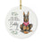 Custom Round Ceramic Christmas Dog Memorial Ornament, You Left A Paw Print On Our Hearts, Design 2-Set of 1-Andaz Press-Dalmatian-