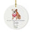 Custom Round Ceramic Christmas Dog Memorial Ornament, You Left A Paw Print On Our Hearts, Design 2-Set of 1-Andaz Press-Dalmatian-
