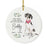 Custom Round Ceramic Christmas Dog Memorial Ornament, You Left A Paw Print On Our Hearts, Design 2-Set of 1-Andaz Press-Dalmatian-