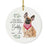 Custom Round Ceramic Christmas Dog Memorial Ornament, You Left A Paw Print On Our Hearts, Design 2-Set of 1-Andaz Press-Dalmatian-