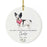 Custom Round Ceramic Christmas Dog Memorial Ornament, You Left A Paw Print On Our Hearts, Design 2-Set of 1-Andaz Press-Dalmatian-