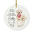 Custom Round Ceramic Christmas Dog Memorial Ornament, You Left A Paw Print On Our Hearts, Design 2-Set of 1-Andaz Press-Dalmatian-