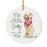 Custom Round Ceramic Christmas Dog Memorial Ornament, You Left A Paw Print On Our Hearts, Design 2-Set of 1-Andaz Press-Dalmatian-