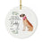 Custom Round Ceramic Christmas Dog Memorial Ornament, You Left A Paw Print On Our Hearts, Design 2-Set of 1-Andaz Press-Dalmatian-