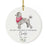 Custom Round Ceramic Christmas Dog Memorial Ornament, You Left A Paw Print On Our Hearts, Design 2-Set of 1-Andaz Press-Dalmatian-