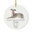 Custom Round Ceramic Christmas Dog Memorial Ornament, You Left A Paw Print On Our Hearts, Design 2-Set of 1-Andaz Press-Dalmatian-