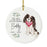 Custom Round Ceramic Christmas Dog Memorial Ornament, You Left A Paw Print On Our Hearts, Design 2-Set of 1-Andaz Press-Dalmatian-