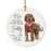 Custom Round Ceramic Christmas Dog Memorial Ornament, You Left A Paw Print On Our Hearts, Design 2-Set of 1-Andaz Press-Dalmatian-