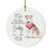 Custom Round Ceramic Christmas Dog Memorial Ornament, You Left A Paw Print On Our Hearts, Design 2-Set of 1-Andaz Press-Dalmatian-