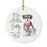 Custom Round Ceramic Christmas Dog Memorial Ornament, You Left A Paw Print On Our Hearts, Design 2-Set of 1-Andaz Press-Dalmatian-