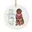Custom Round Ceramic Christmas Dog Memorial Ornament, You Left A Paw Print On Our Hearts, Design 2-Set of 1-Andaz Press-Dalmatian-