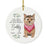 Custom Round Ceramic Christmas Dog Memorial Ornament, You Left A Paw Print On Our Hearts, Design 2-Set of 1-Andaz Press-Dalmatian-