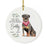 Custom Round Ceramic Christmas Dog Memorial Ornament, You Left A Paw Print On Our Hearts, Design 2-Set of 1-Andaz Press-Dalmatian-
