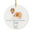 Custom Round Ceramic Christmas Dog Memorial Ornament, You Left A Paw Print On Our Hearts, Design 2-Set of 1-Andaz Press-Dalmatian-