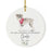 Custom Round Ceramic Christmas Dog Memorial Ornament, You Left A Paw Print On Our Hearts, Design 2-Set of 1-Andaz Press-Dalmatian-