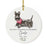 Custom Round Ceramic Christmas Dog Memorial Ornament, You Left A Paw Print On Our Hearts, Design 2-Set of 1-Andaz Press-Dalmatian-