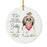 Custom Round Ceramic Christmas Dog Memorial Ornament, You Left A Paw Print On Our Hearts, Design 2-Set of 1-Andaz Press-Dalmatian-