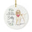 Custom Round Ceramic Christmas Dog Memorial Ornament, You Left A Paw Print On Our Hearts, Design 2-Set of 1-Andaz Press-Dalmatian-
