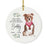 Custom Round Ceramic Christmas Dog Memorial Ornament, You Left A Paw Print On Our Hearts, Design 2-Set of 1-Andaz Press-Dalmatian-