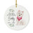 Custom Round Ceramic Christmas Dog Memorial Ornament, You Left A Paw Print On Our Hearts, Design 2-Set of 1-Andaz Press-Dalmatian-