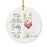 Custom Round Ceramic Christmas Dog Memorial Ornament, You Left A Paw Print On Our Hearts, Design 2-Set of 1-Andaz Press-Dalmatian-
