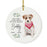 Custom Round Ceramic Christmas Dog Memorial Ornament, You Left A Paw Print On Our Hearts, Design 2-Set of 1-Andaz Press-Dalmatian-