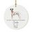 Custom Round Ceramic Christmas Dog Memorial Ornament, You Left A Paw Print On Our Hearts, Design 2-Set of 1-Andaz Press-Dalmatian-