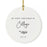 Custom Round Ceramic Porcelain Christmas Tree Ornament Engagement Handdrawn-Set of 1-Andaz Press-Feliz Navidad-