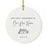 Custom Round Ceramic Porcelain Christmas Tree Ornament Engagement Handdrawn-Set of 1-Andaz Press-Feliz Navidad-