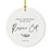 Custom Round Ceramic Porcelain Christmas Tree Ornament Engagement Handdrawn-Set of 1-Andaz Press-First Christmas With Our Rescue Cat-