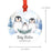 Custom Round Christmas Ornament, Baby Miller Due, Watercolor Winter Penguins on Snow-Set of 1-Andaz Press-Baby-