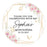 Custom Round Circle Quinceañera Labels, Sticker for Sweet 15, Set of 40-Set of 40-Andaz Press-Blue Butterflies & Florals-