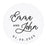 Custom Round Clear Wedding Sticker Labels with Black Ink-Set of 40-Andaz Press-Monogram Wreath-