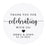 Custom Round Clear Wedding Sticker Labels with Black Ink-Set of 40-Andaz Press-Script Thank You For Celebrating With Us-