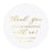 Custom Round Clear Wedding Sticker Labels with Gold Ink, Set of 40-Set of 40-Andaz Press-Monogram Wreath-