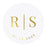 Custom Round Clear Wedding Sticker Labels with Gold Ink, Set of 40-Set of 40-Andaz Press-Monogram Wreath-