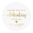 Custom Round Clear Wedding Sticker Labels with Gold Ink, Set of 40-Set of 40-Andaz Press-Monogram Wreath-