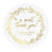 Custom Round Clear Wedding Sticker Labels with Gold Ink, Set of 40-Set of 40-Andaz Press-Monogram Wreath-