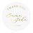 Custom Round Clear Wedding Sticker Labels with Gold Ink, Set of 40-Set of 40-Andaz Press-Monogram Wreath-