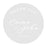 Custom Round Clear Wedding Sticker Labels with White Ink-Set of 40-Andaz Press-Monogram Wreath-